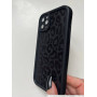 Чорний леопардовий чохол на iPhone 11 pro max з бортами